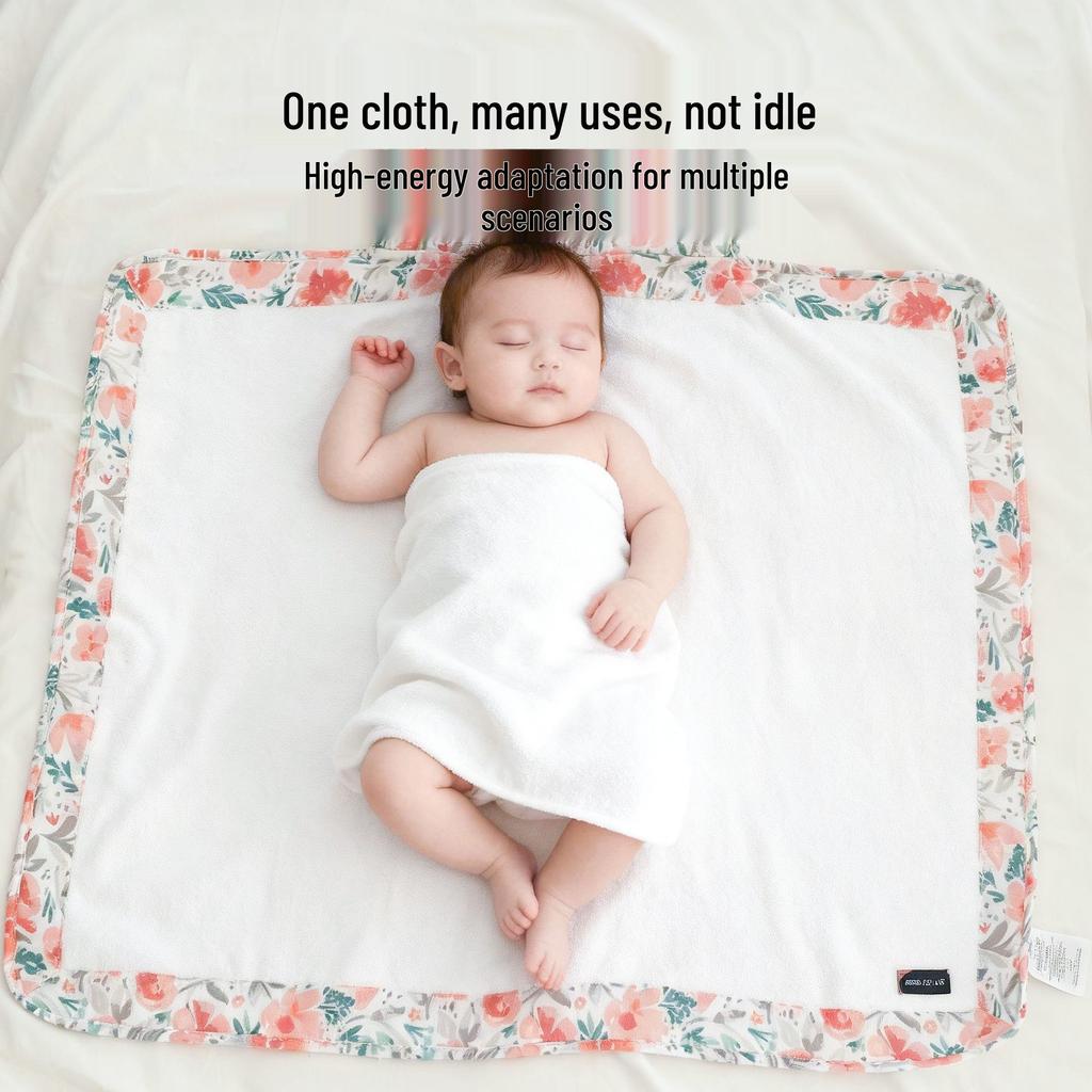 Newborn Pure Cotton Hooded Poncho Bath Towel - Thickened for Autumn/Winter