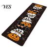 Halloween Themed Floor Rug Kitchen Rug, Pumpkin Bat Black Cat Non-slip Mat, Slip-resistant Mat Spooky Entrance Festive Decorative for Bedroom