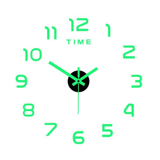 Luminous Wall Clock Modern Design Easy to Install Battery Powered Silent Decorative 3D