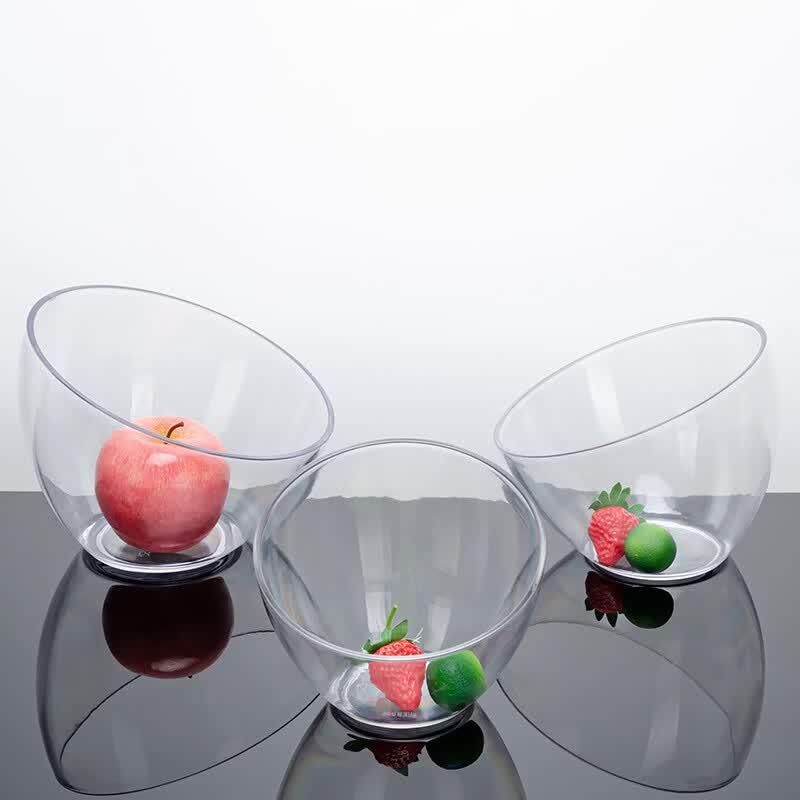 Transparent Slanted Resin Serving Bowl