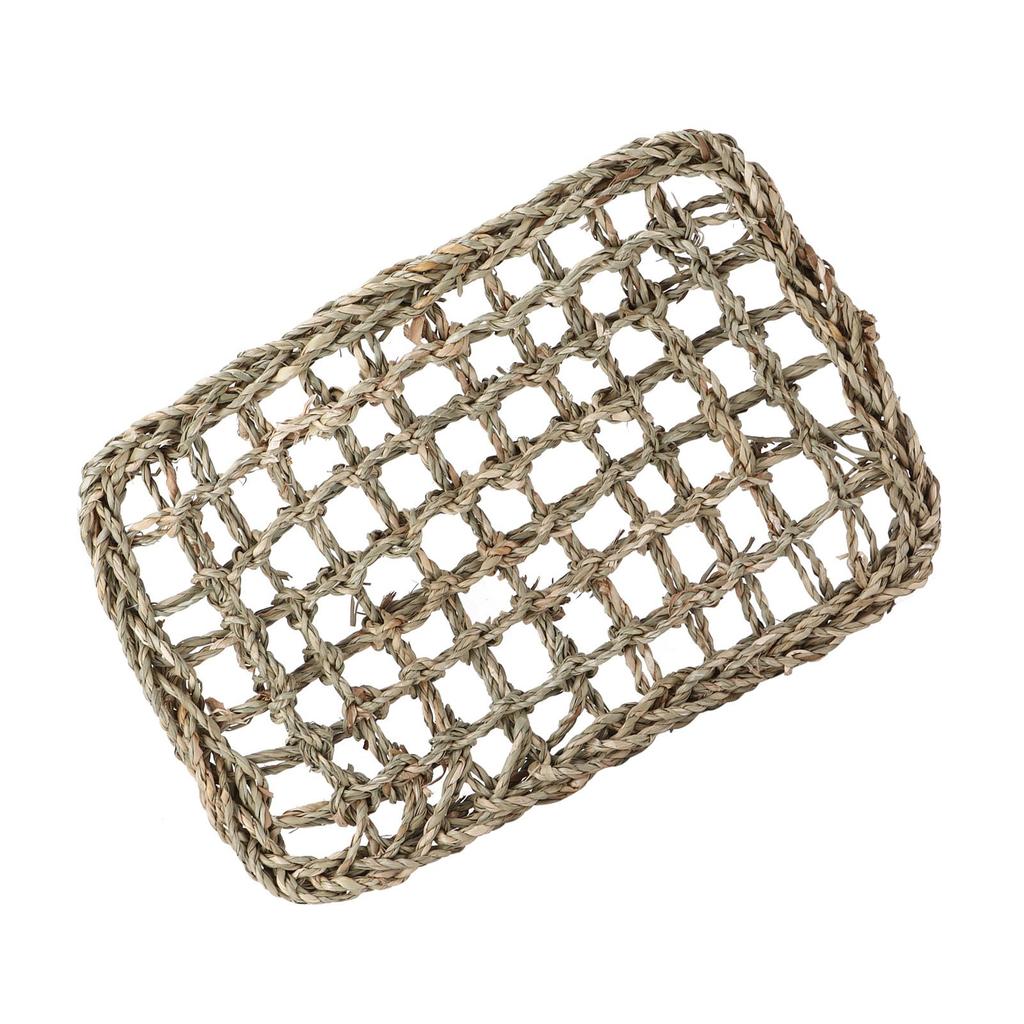 Rabbit Activity Mat Woven Seagrass Protector Chew Toy Mat for Bunny Chinchilla Hamsters