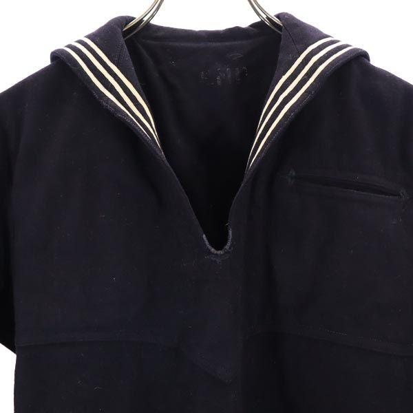NAVAL CLOTHING FACTORY 60s Wool Sailor US NAVY United States Navy Long Sleeve Military Shirt Men's Used