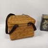 Mid-Autumn Bamboo Gift Basket - Elegant Woven Storage Box with Double Handles
