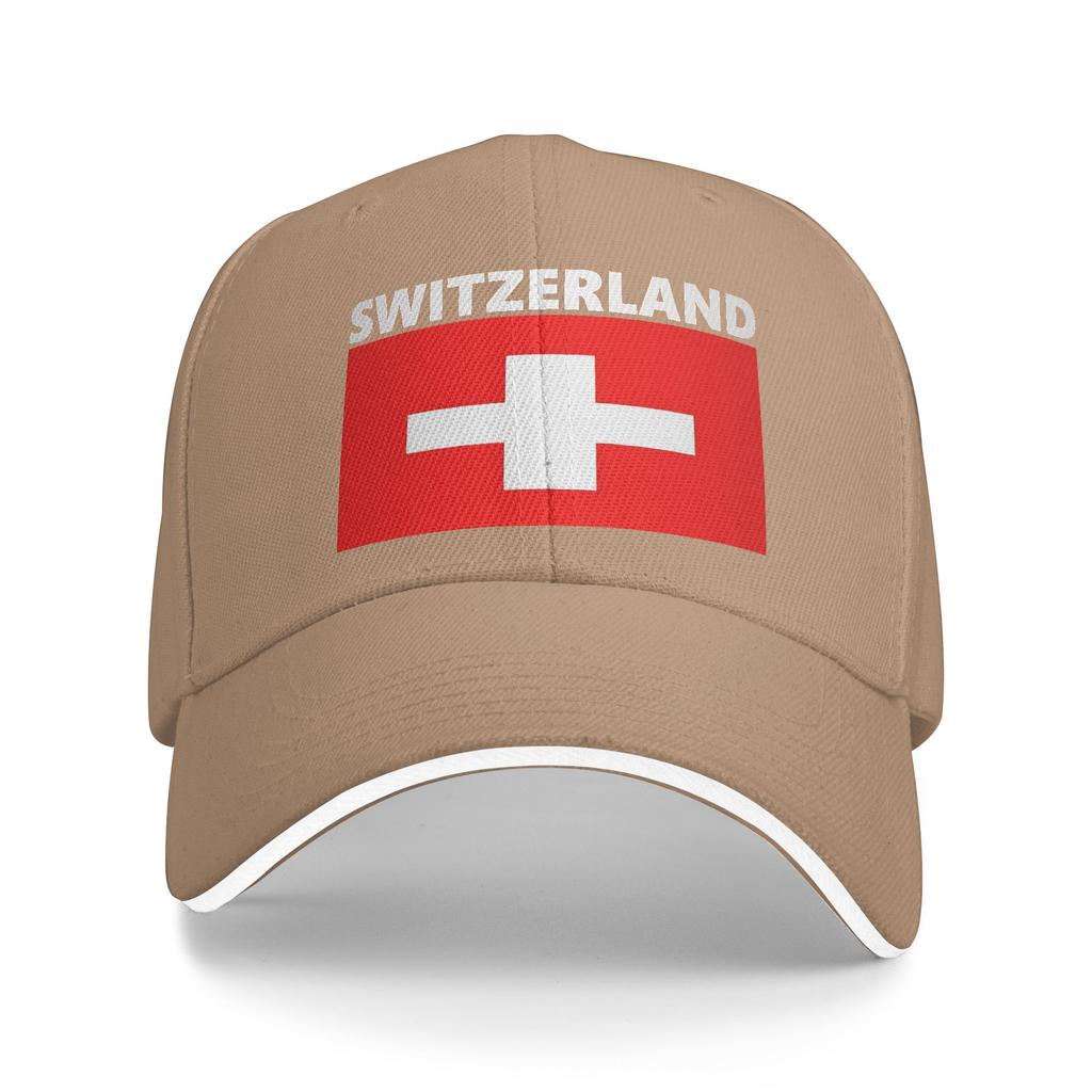 Schweizer Flagge Sonne Baseballkappe Sommer Lässig Trucker-Hut Für Unisex Jugendliche Jagd Camping Baseballkappen