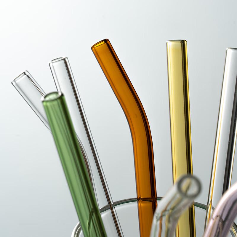 Onlycook Reusable Borosilicate Glass Drinking Straw