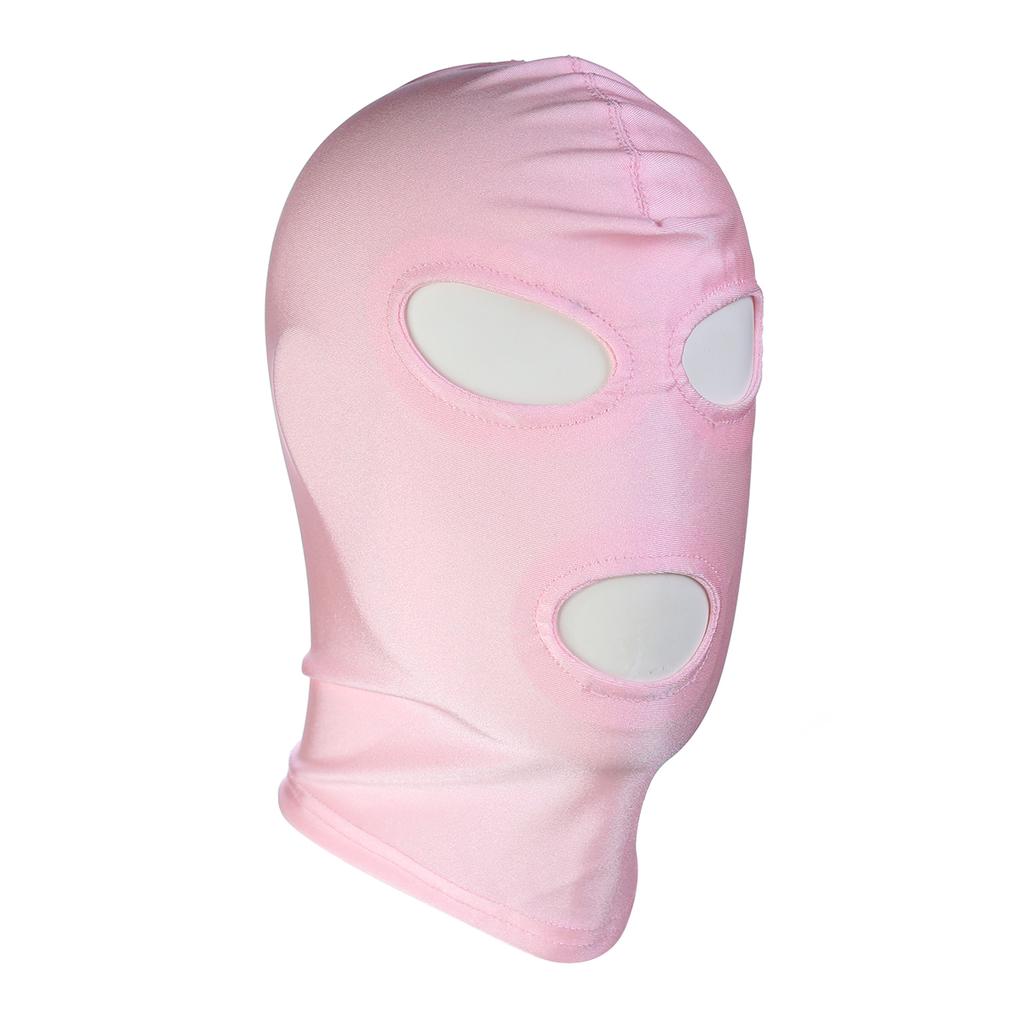 Pink Fetish Harness Head Hood Slave Game Open Eyes Mouth Face Mask Erotic Sex Toys Role Play for Couples Master Gay Adult