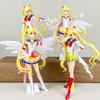 New Cartoon 23cm Anime Sailor Moon Tsukino Action Figure Wings Toy Doll Cake Decoration PVC Model Girls Gift Toy for kid