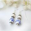 Elegant Exquisite Blue White imitate Porcelain Pendant Earrings for Women's Banquets Christmas New Year Valentine's Day Gifts