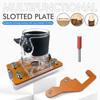 ABJJ Woodworking 2 In 1 Slotting Bracket, Fasteners Slotting Guide Base For Furniture Concealed Connector And Buckle