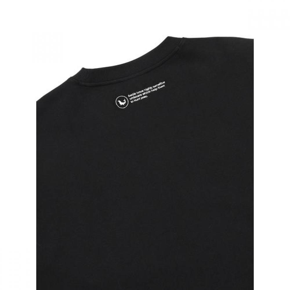 Animal Embroidery Wappen Sweatshirt  Black 