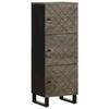 VidaXL Black Buffet 40x33x110 Cm Solid Mango Wood, Side Cabinet, Tall Storage Cabinet, Tall Display Cabinet, 4017713