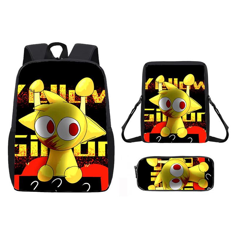 Incredibox Cartoon Pattern Backpack Shoulder Bag Pencil Case Three Set Piece