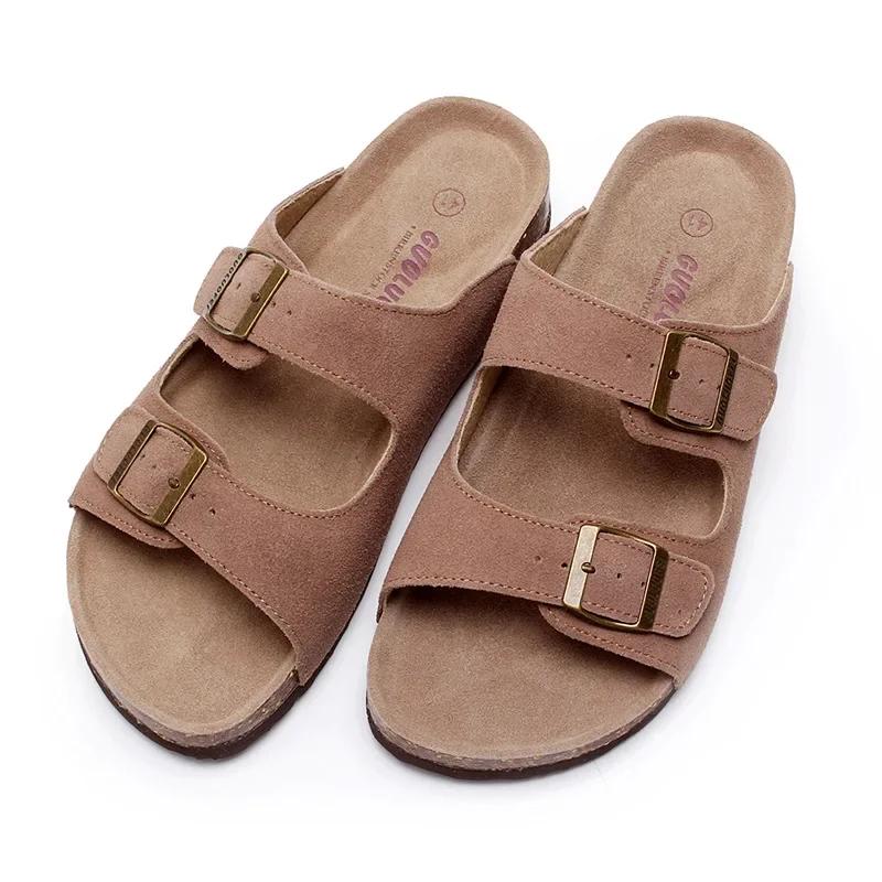 Mote 16 stil Kvinner Menn Korktøffel Kvinner Sommer Blandet Farge Casual Strand Slip on Flip Flops Slides Sko Pluss Størrelse 35-46
