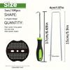 Set of 100 Lawn U-Shaped Stakes, U-Shaped Garden Pegs, 6Inch Galvanized Landscape Pins, Heavy-Duty Garden Stakes, Ideal for Securing Lawns and Fabrics