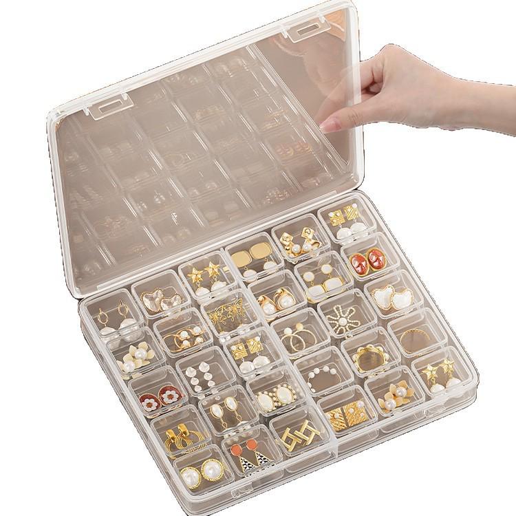 Przezroczyste pudełko na biżuterię zapobiegające utlenianiu na kolczyki, wkrętki, naszyjniki i akcesoria