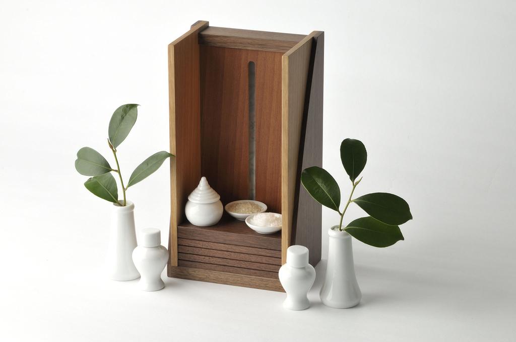 Modern Kamidana from Kamidana no Sato, Hinowa, a decorative walnut Kamidana