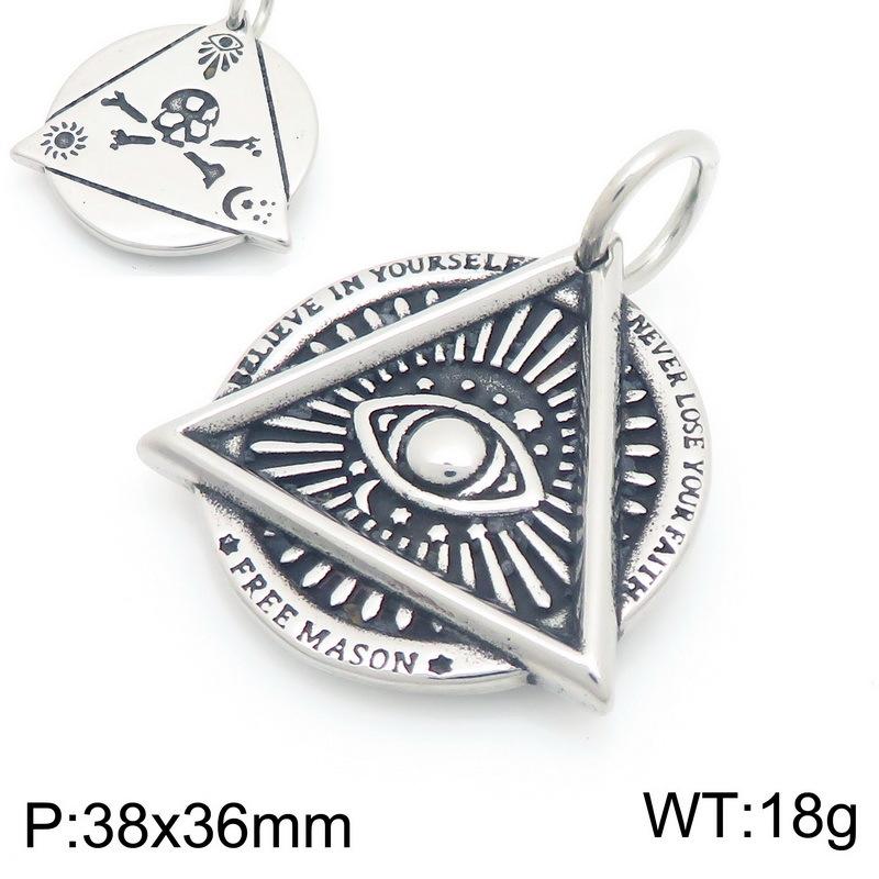 Retro Dreiecksknoten Anhänger Herren Antikes Pyramidenauge des Horus Herren Anhänger