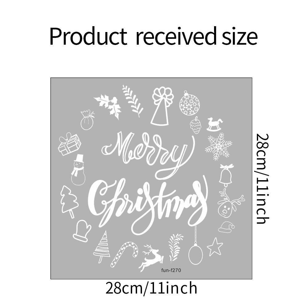 Fun-f270 Christmas English Slogan Washing Machine Home Beautification Decoration Sticker UV Full Penetration