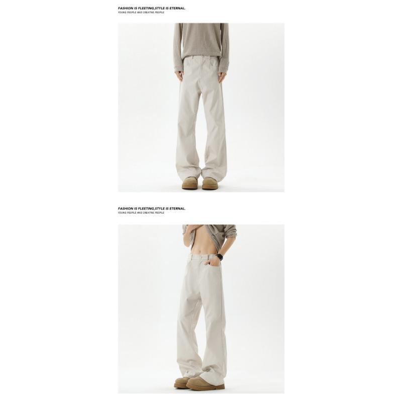 Men Cleanfit Black Draped Loose Straight Flared Casual Pants