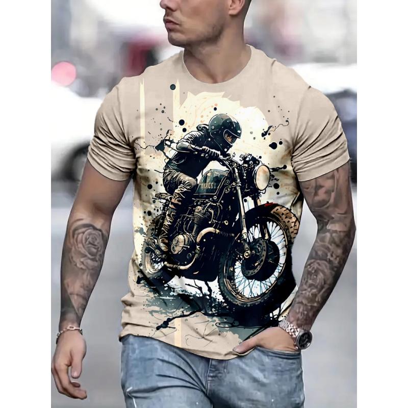 Cool Motorcycle Pattern Men's T-shirt