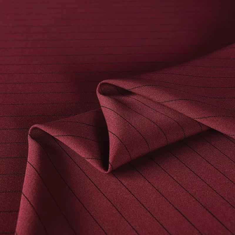 100/300/500cm Vertical Stripe Fabric Wrinkle Resistant Drapable Professional Suits Pant Dresses Office Apparel Textile Fabric