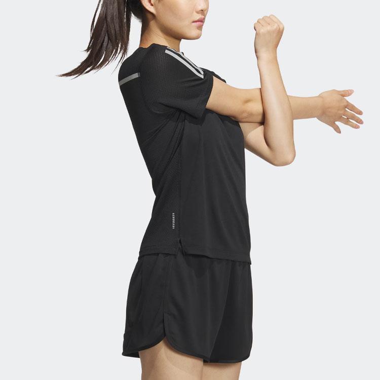 Adidas Own The Run Cooler T-Shirt Women Tops Black JF1477