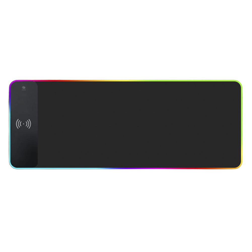Wireless Charging RGB Luminous Mouse Pad Charger Phone Gaming Mousepad Keyboard Game Table Pad Laptop Mouse Mat Deskpad Mausepad чёрный
