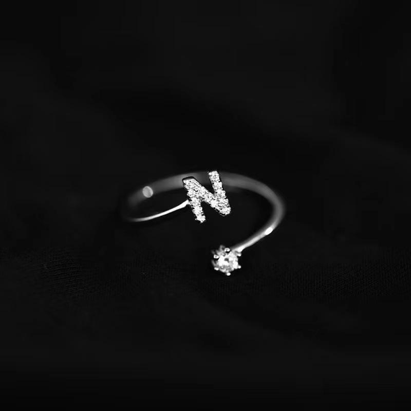 Exquisite Women's 26 Letter Open Ring - European & American Design