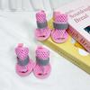 4Pcs Soft-sole Dog Shoes Non-slip Cooling Dog Boots Cute Dog Foot Cover  For Small Medium Pets