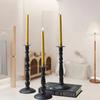 1PCS Black Glass Candle Holder Nordic Living Room Modern Decoration Table Room Creative Candlestick Glass Vase Bookshelf Decor