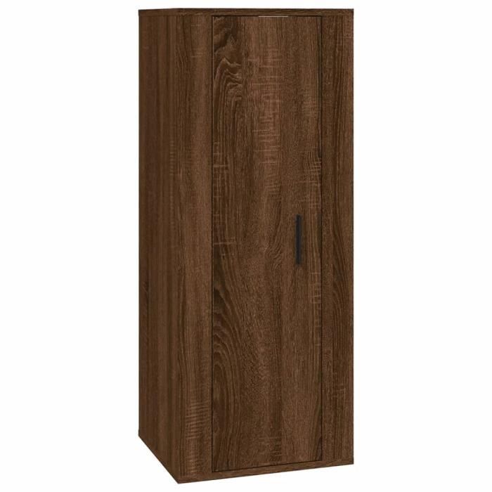 816687 vidaXL Meuble TV mural Chêne marron 40x34,5x100 cm