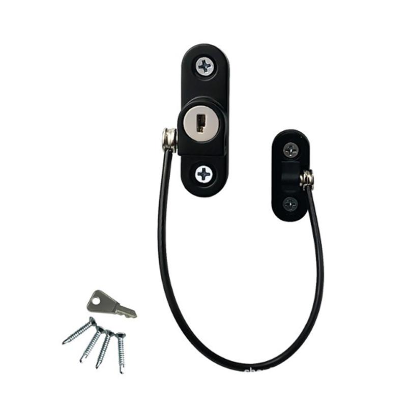 Restrictor Door Window Security Cable Key Lock Child Baby Thickened Safety