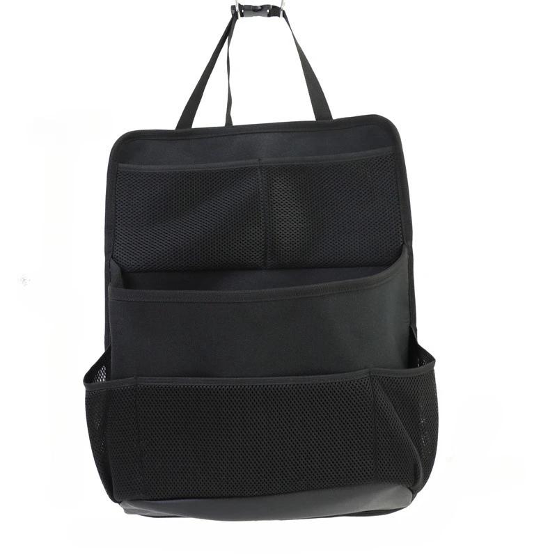 

Органайзер для автомобільного багажника, регульована сумка для зберігання на задньому сидінні, сітка, велика місткість, універсальні органайзери для автомобільних спинок Оксфорд чорний