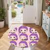 Huntrax Girls Round Area Rug Design for Bedrooms Game Room Dining Room Decorate Room Antislip Round Carpet Decorate Offices