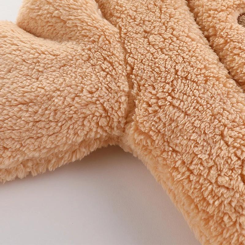 Nyfödd Baby Vinterjacka Varm Huva Spädbarn Romper Tjockare Mjuk Bomull Pojkar Jumpsuit Tecknad Babyflicka Kläder 0 till 12 Månader