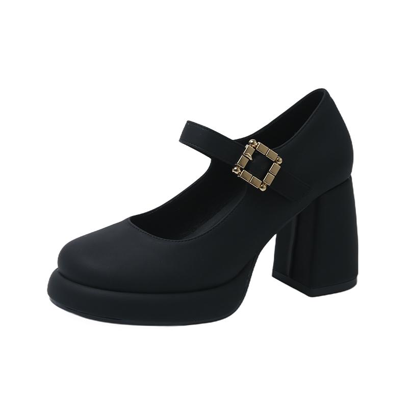 

Fashion 2025 New Platform High Heels Mary Jane Shoes Fashion Shallow Shoes 2025 Vintage Spring Autumn Wedding Pumps 34