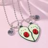 2 Pezzi Metà Cuore di Avocado Collana Migliore Amico Regalo Bestie Set Collane Amicizia Avocado Cuore Catena Clavicola Regolabile