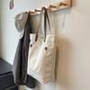 Canvas Bag Solid Color Large Capacity Student Handbag Women's Shoulder Bag Underarm Bag
