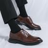 Mixed Colors Mens Dress Shoes Retro Male Leather Shoes Business Male Baroque Footwear Casual Mens Oxford Footwear