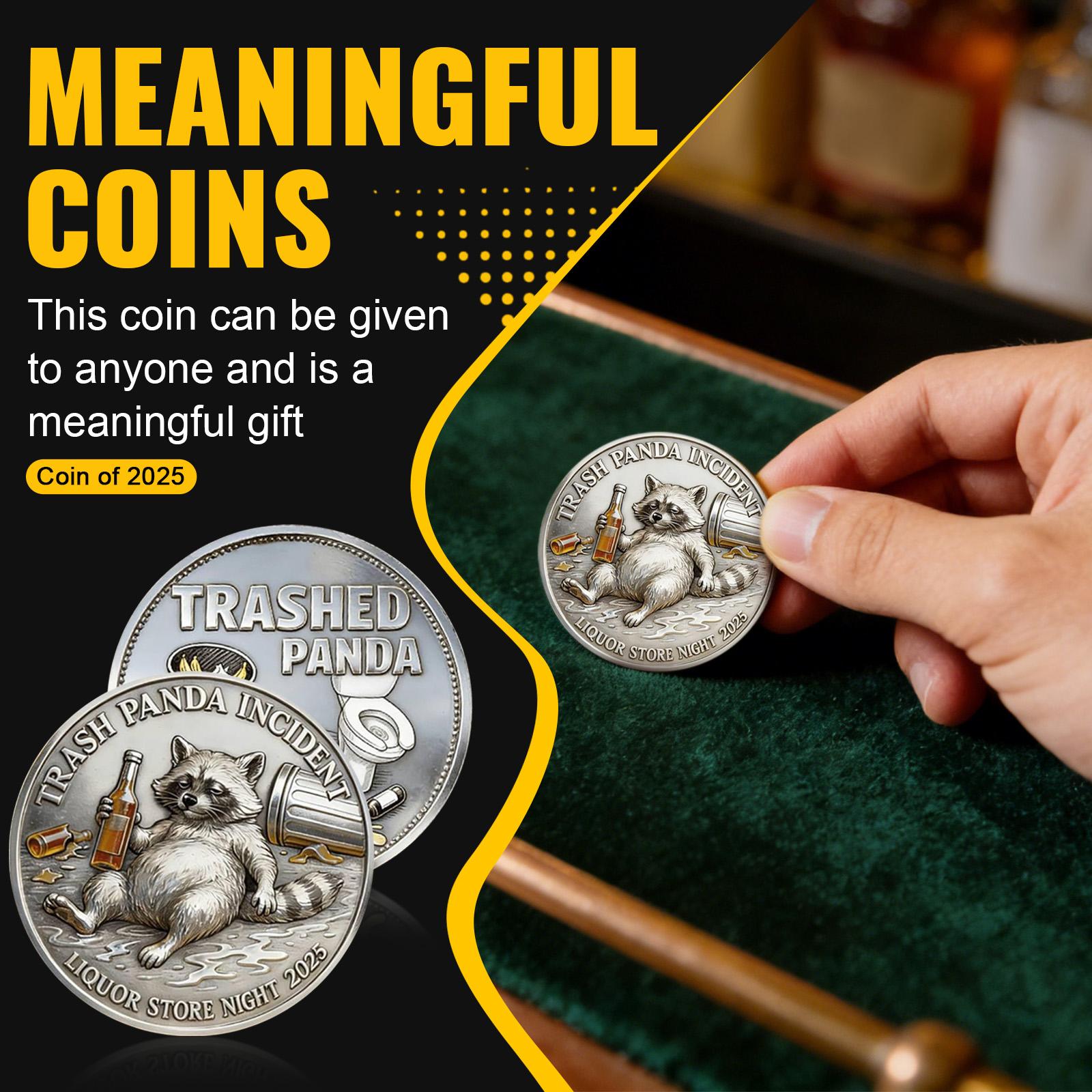 

Trashed Incident Challenge Coin, Funny Raccoon Drinking Coin, Drinking Challenge Coin Collectible, Bar , Novelty Gift For Friends, Bar One Size