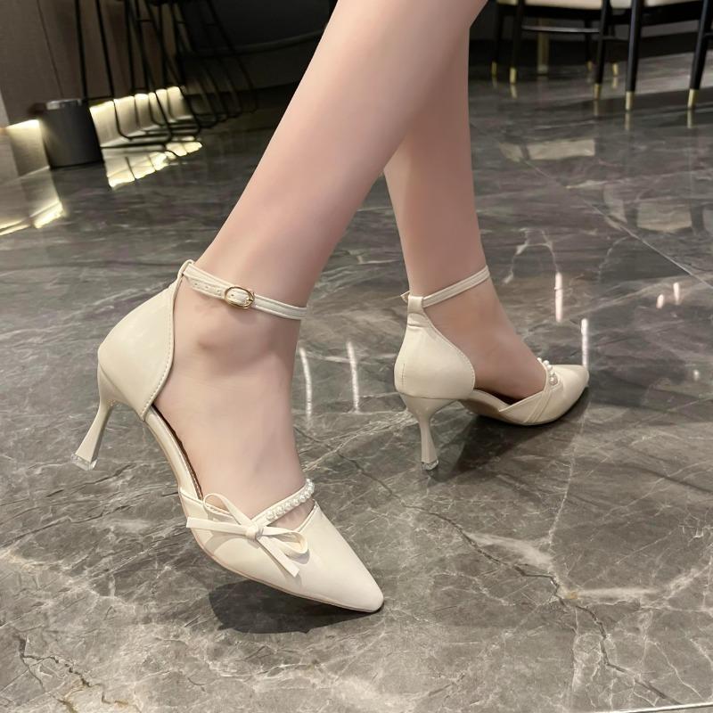Women Classic Pointed Toe Biege High Quality Spring Stiletto Heel Shoes Lady Casual Office Work Pumps Zapatos De Mujer