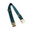 Emerald Green Velvet Dog Collar with Customizable Zinc Alloy Buckle for Outdoor Safety