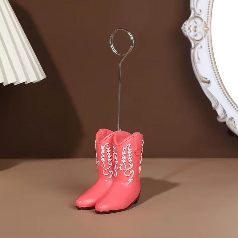 1PC Resin Personalized Colorful Boot Ornaments Creative Crafts Flat Pattern Patent Leather Fashionable Women's Shoes Ornaments