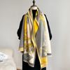 Literary retro flower fashion thickened imitation cashmere scarf women's air conditioner shawl autumn and winter warm scarf
