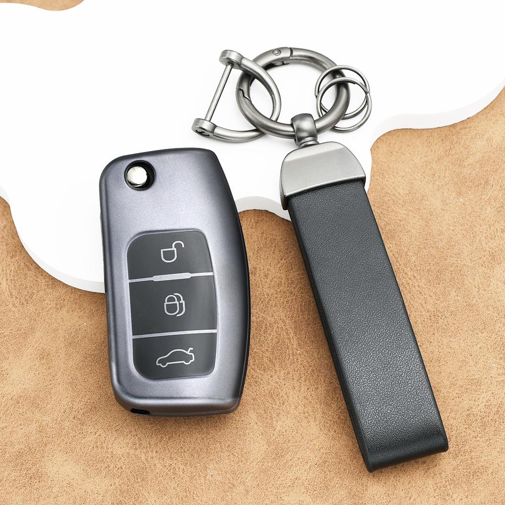 Keyless For Ford Ecosport Kuga Escape Falcon B-Max C-Max Focus 2 MK2 Fiesta Mondeo Galaxy Car Key Case Cover Shell Fob Keychain