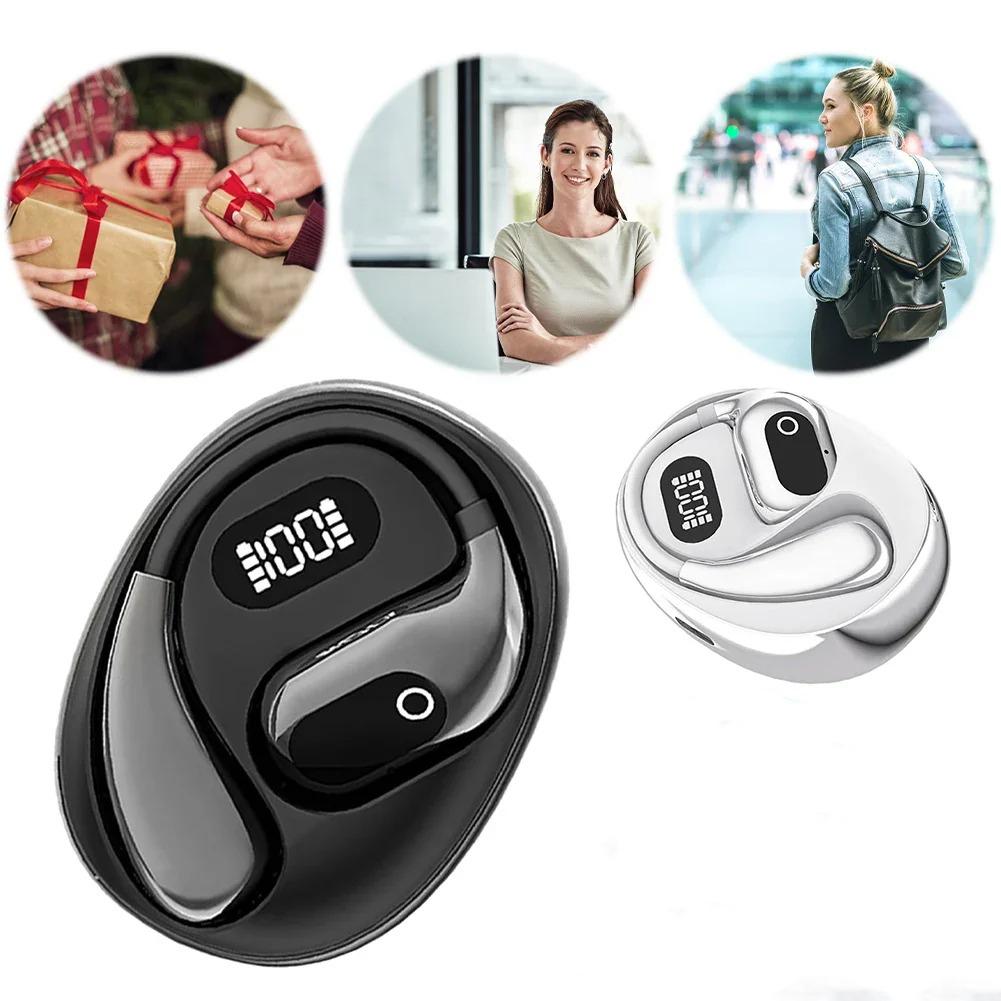 Bluetooth 5.4 Earphones Wireless Ear Hook Headphones Noise Reduction LED Display Headsets HiFi Stereo Earbuds