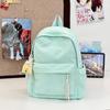 Schoolbag Japanese Ins Small Fresh Backpack Solid Color Versatile Casual Backpack Campus Style Junior and High School Student School Bag