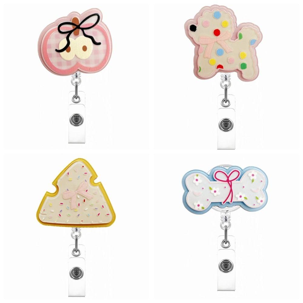 Acrylic Badge Reel Clip Retractable Nurse Badge Reel Work Card ID Badge Holder  Name Holder
