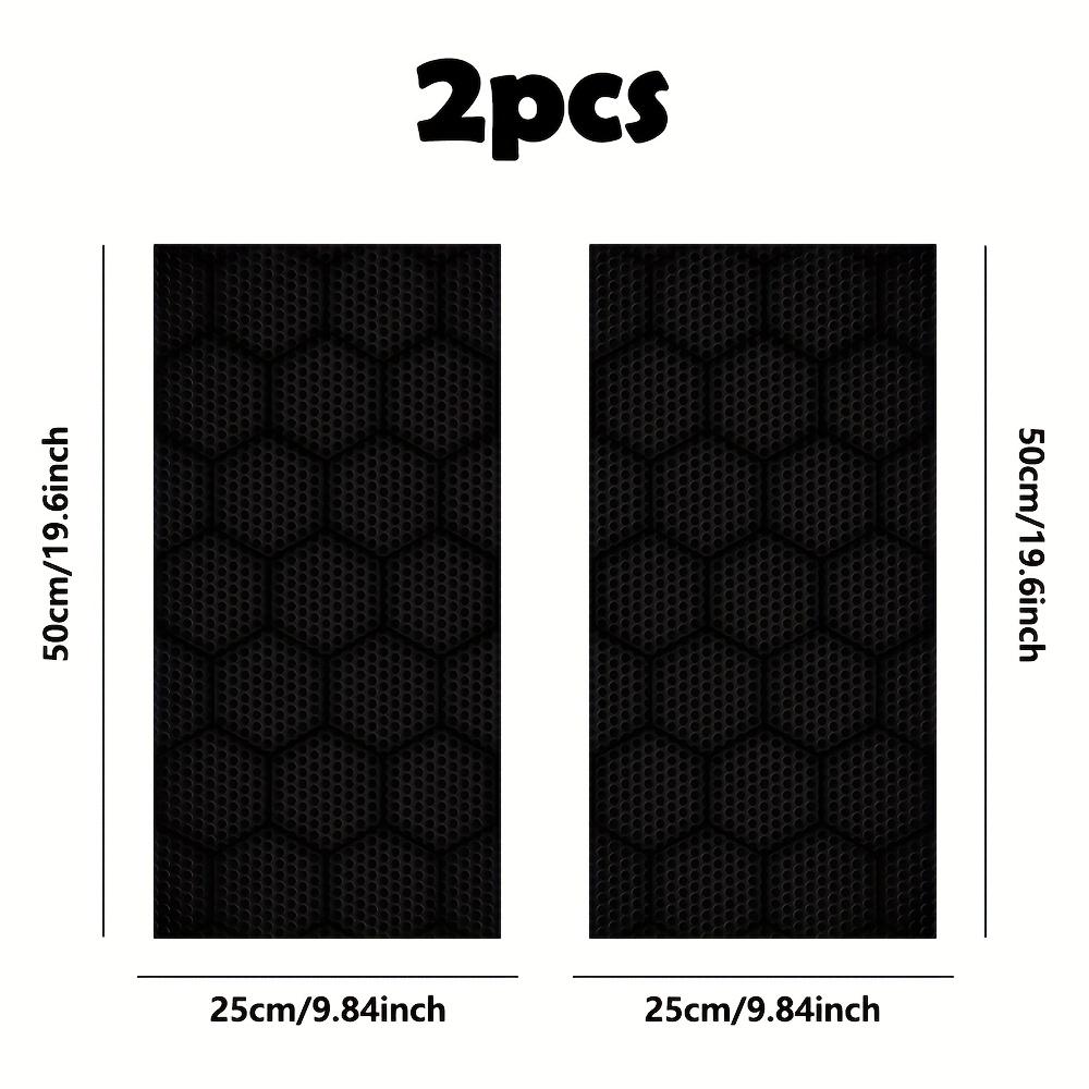 

Водонепроницаемая наклейка на B-стойку автомобиля, 2 шт., солнцезащитная, прочный винил, 2D, черная, с перфорированным рисунком в виде сот 2pcs
