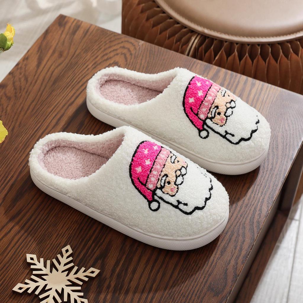 Christmas Grinch Cotton Slippers for Men & Women - Cozy Winter Furry Footwear